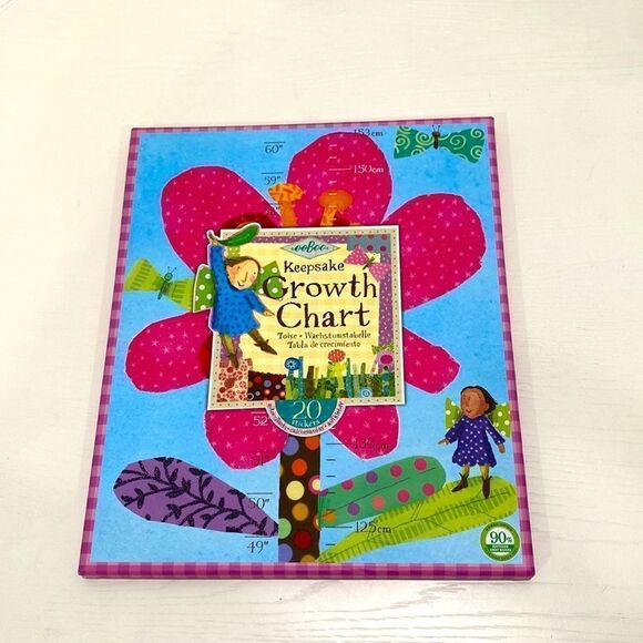 Eeboo Hot Pink Flower Growth Chart For Girls Responsibly Chart - Picture 7 of 11